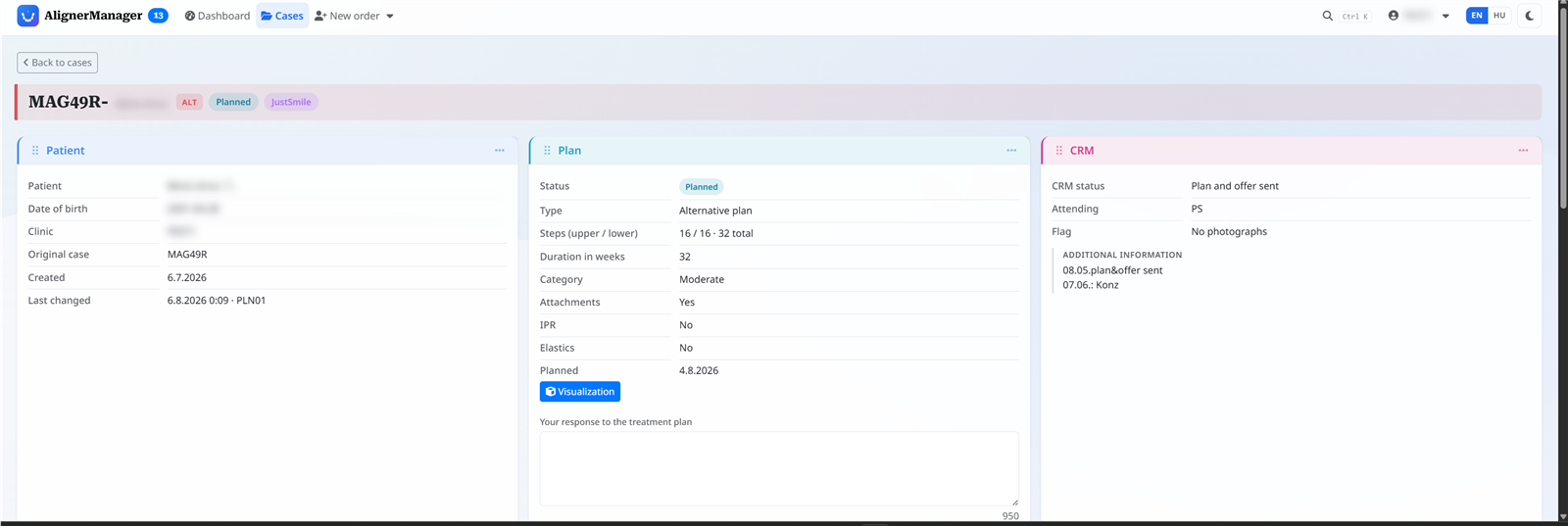 The case page